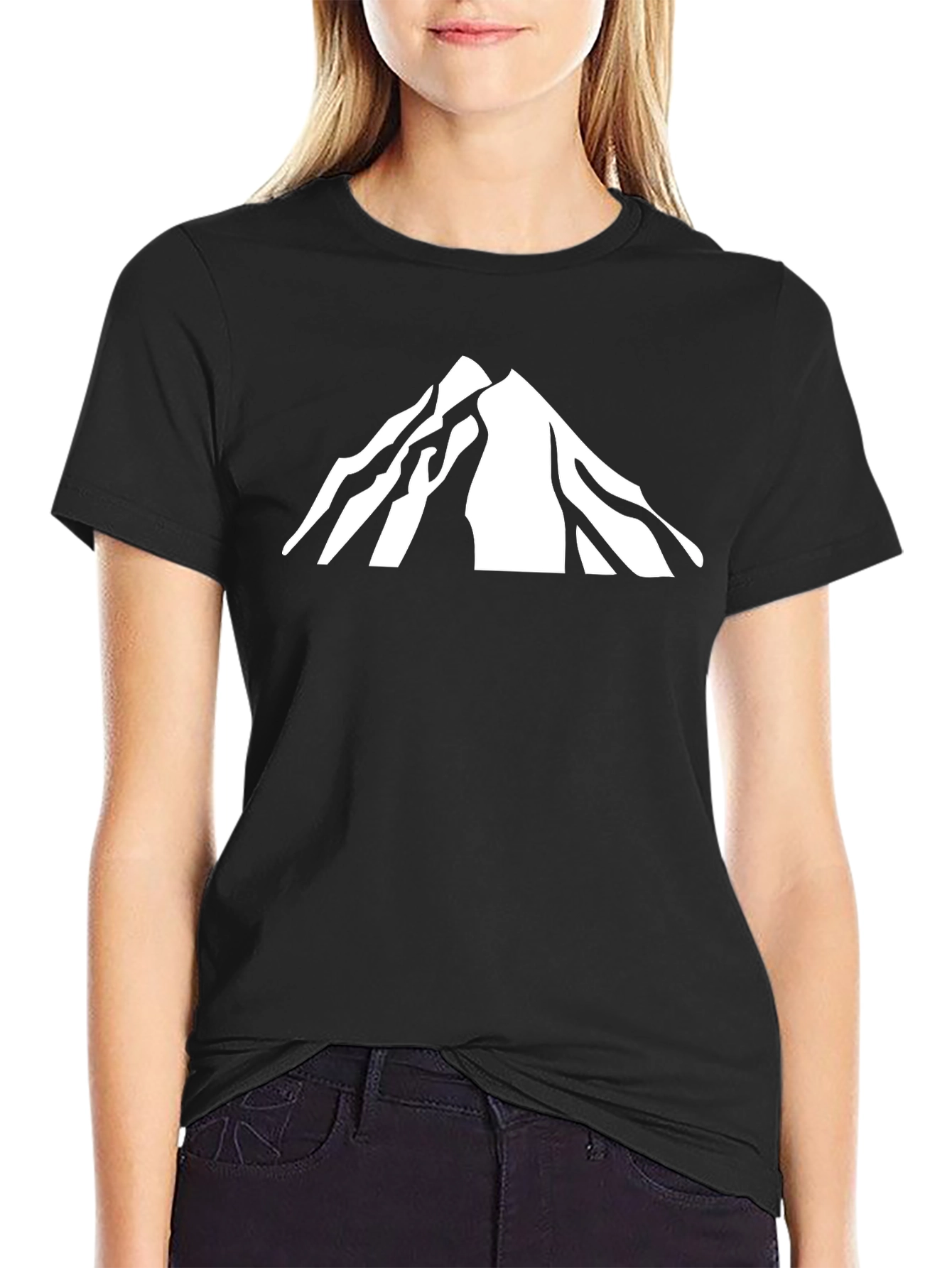 Mountain Peak Graphic Tee - Black