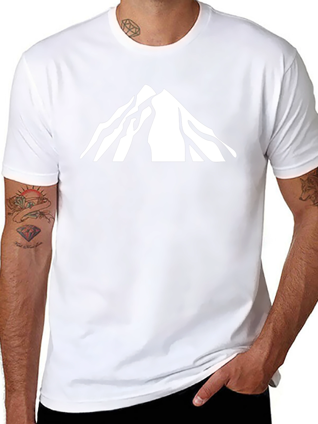 Mountain Peak Graphic Tee - Black