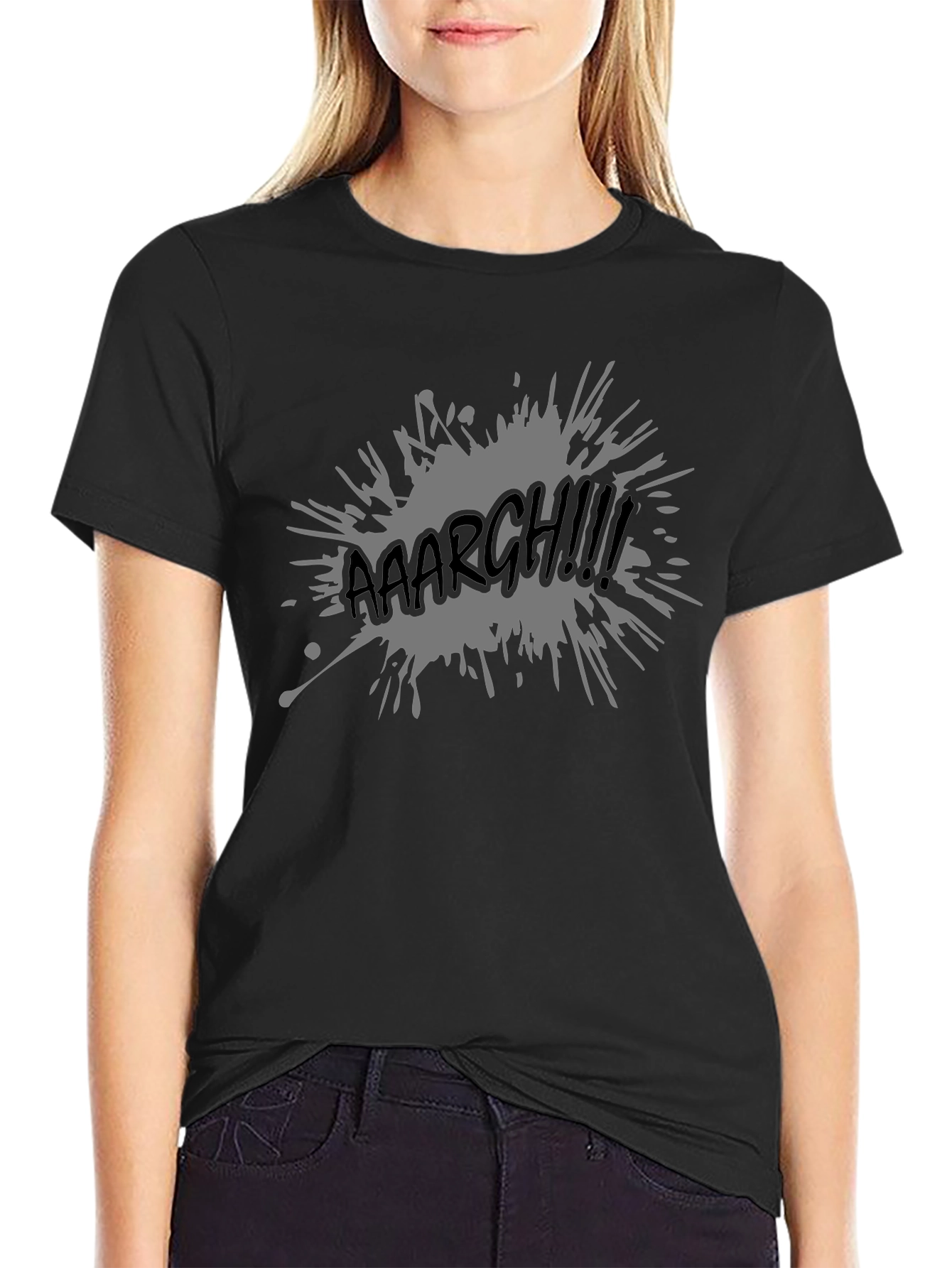 Aaaargh! Graphic Print Black T-Shirt