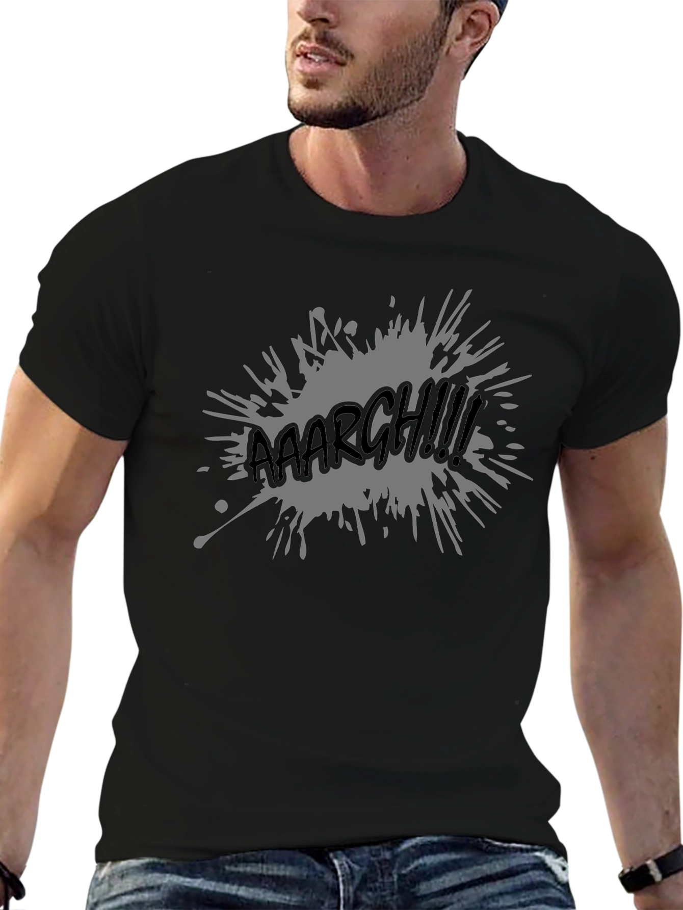 Aaaargh! Graphic Print Black T-Shirt