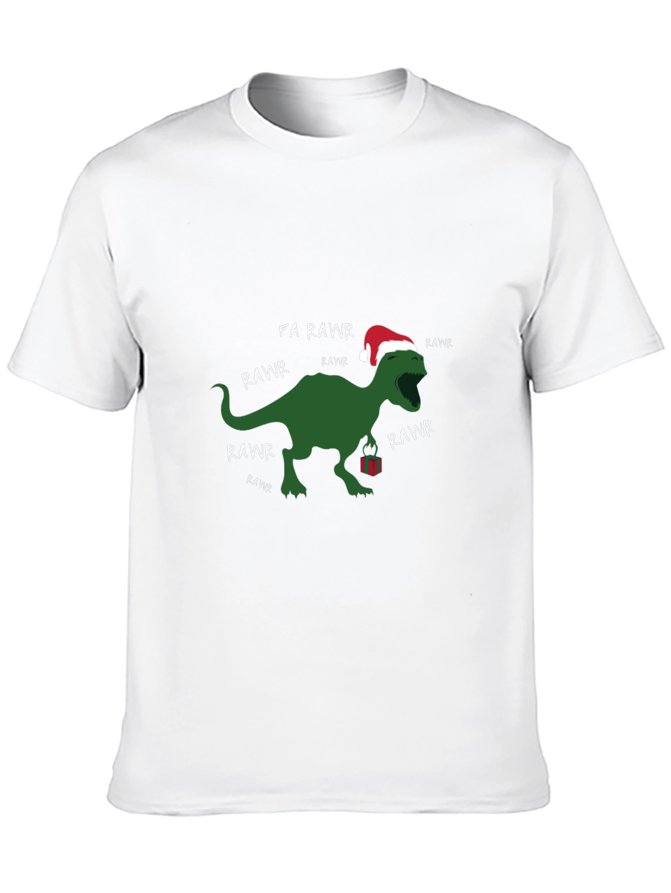 Festive Dino Rawr Christmas T-Shirt