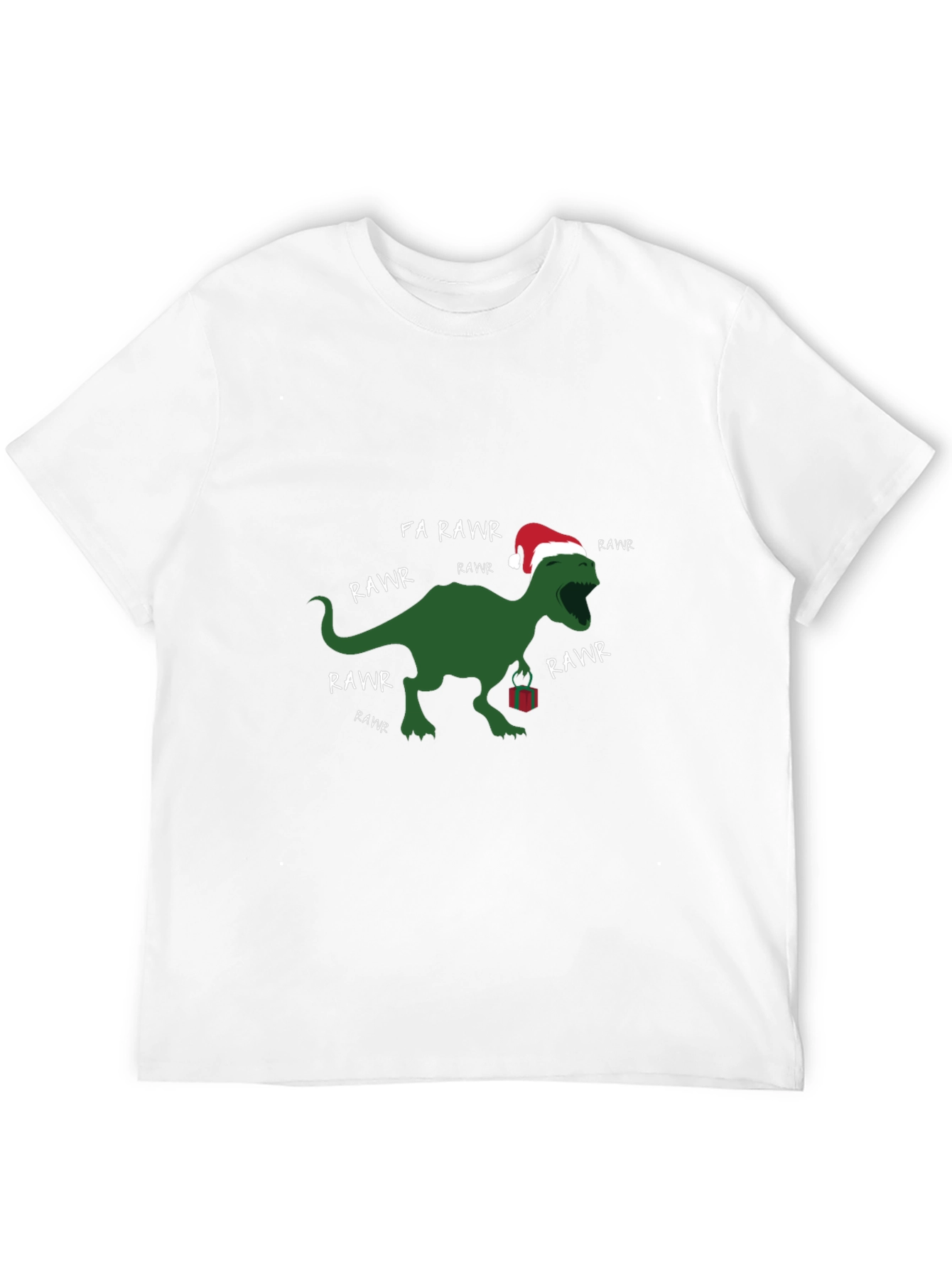 Festive Dino Rawr Christmas T-Shirt