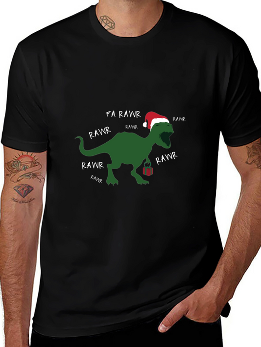 Festive Dino Rawr Christmas T-Shirt