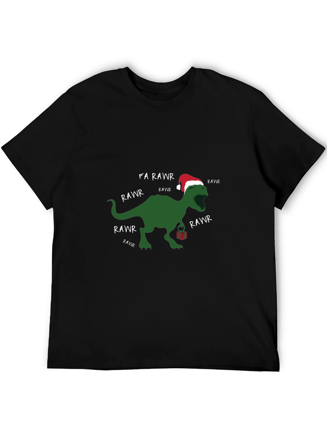 Festive Dino Rawr Christmas T-Shirt