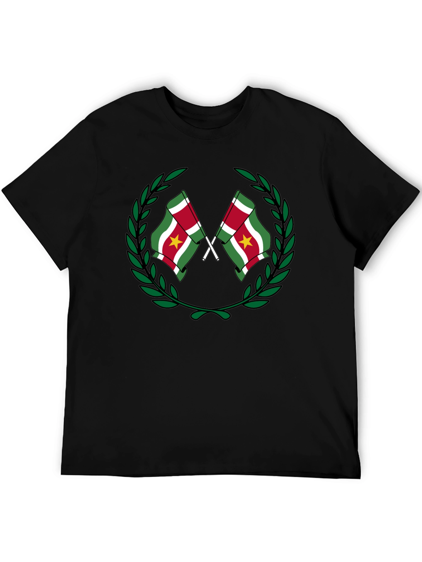Suriname Flag Wreath Graphic T-Shirt