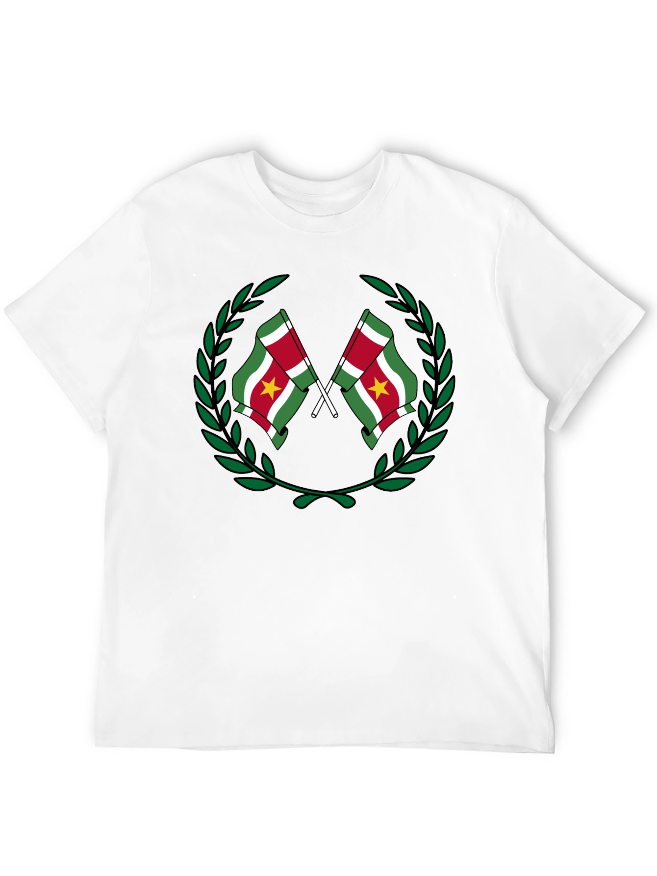Suriname Flag Wreath Graphic T-Shirt