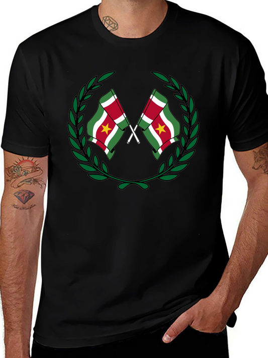 Suriname Flag Wreath Graphic T-Shirt