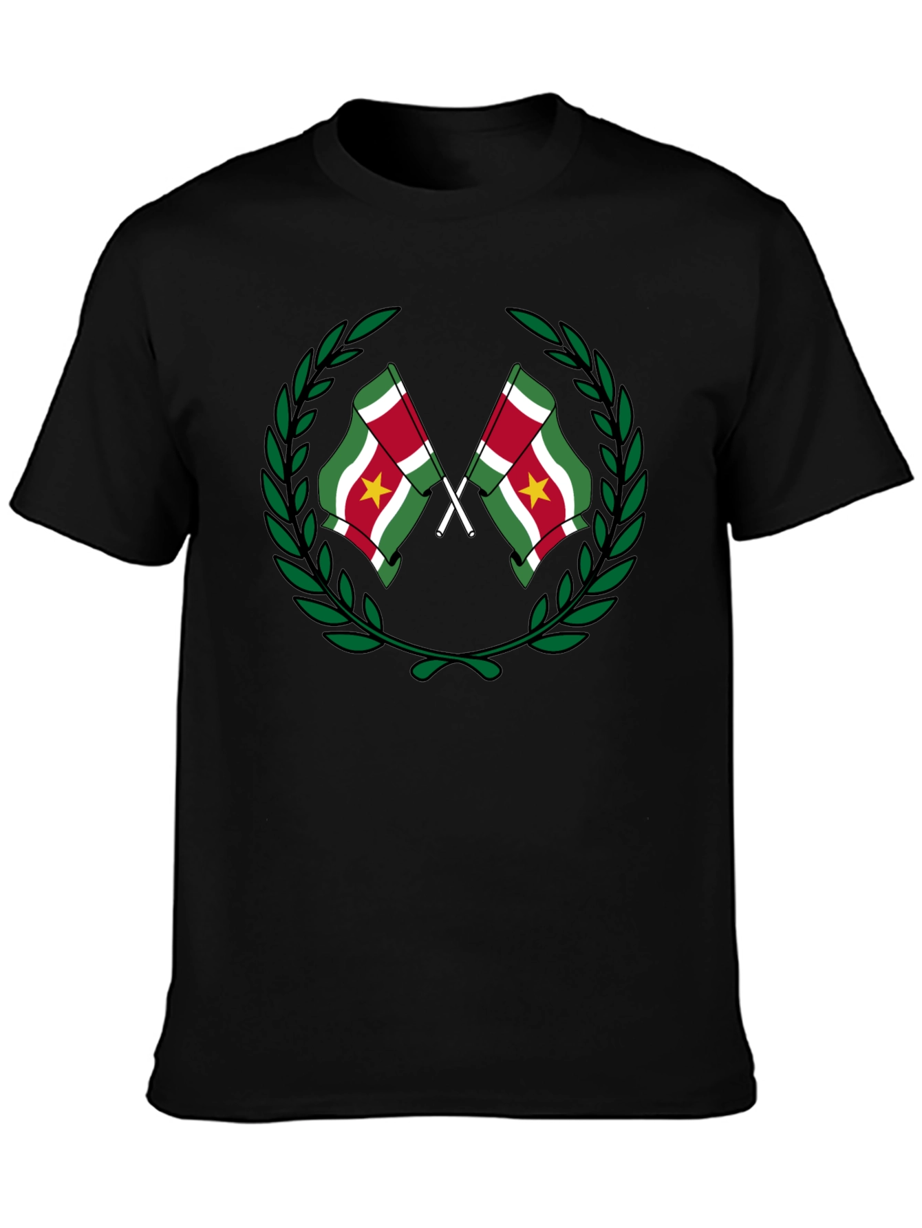 Suriname Flag Wreath Graphic T-Shirt