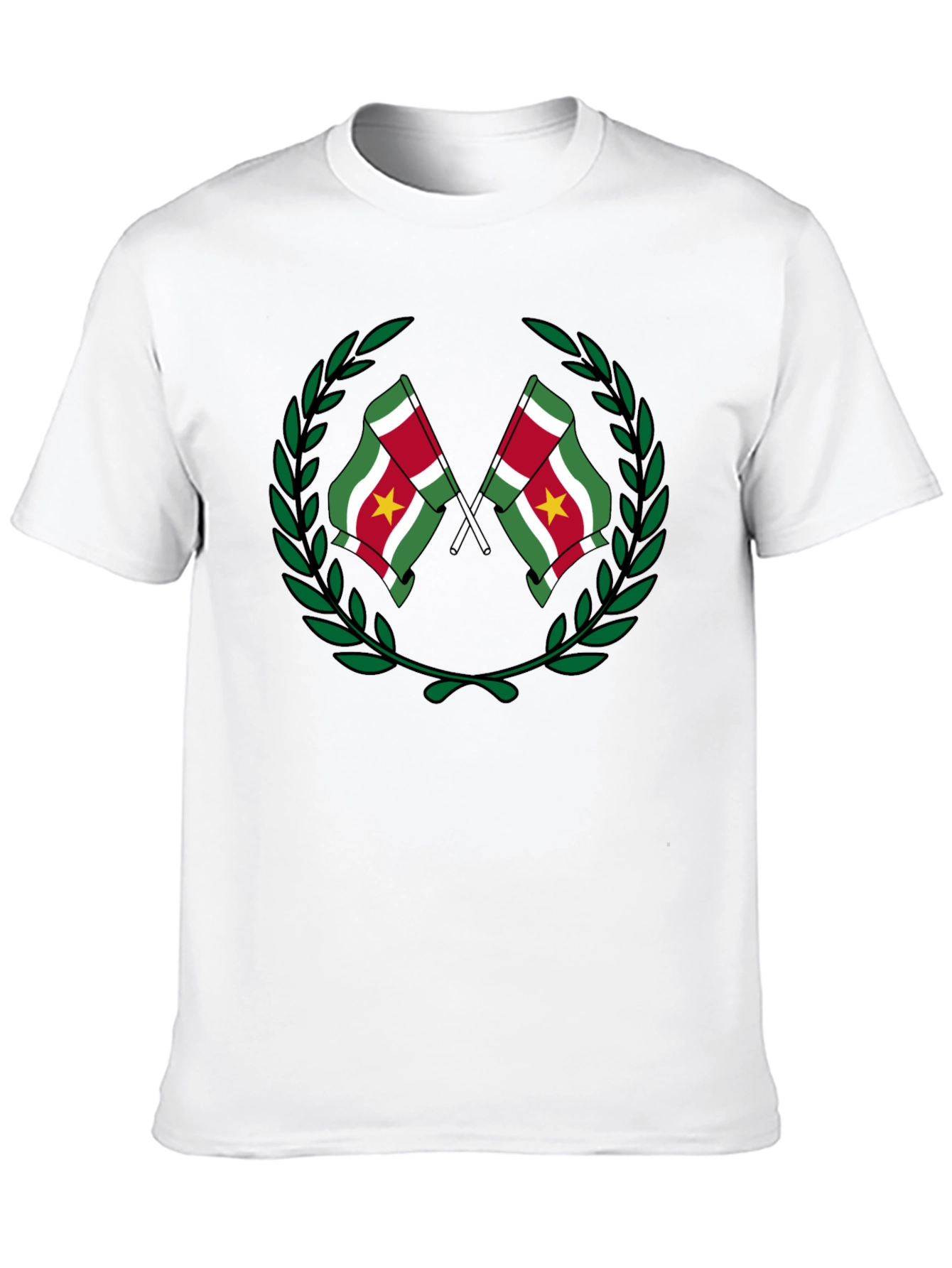 Suriname Flag Wreath Graphic T-Shirt