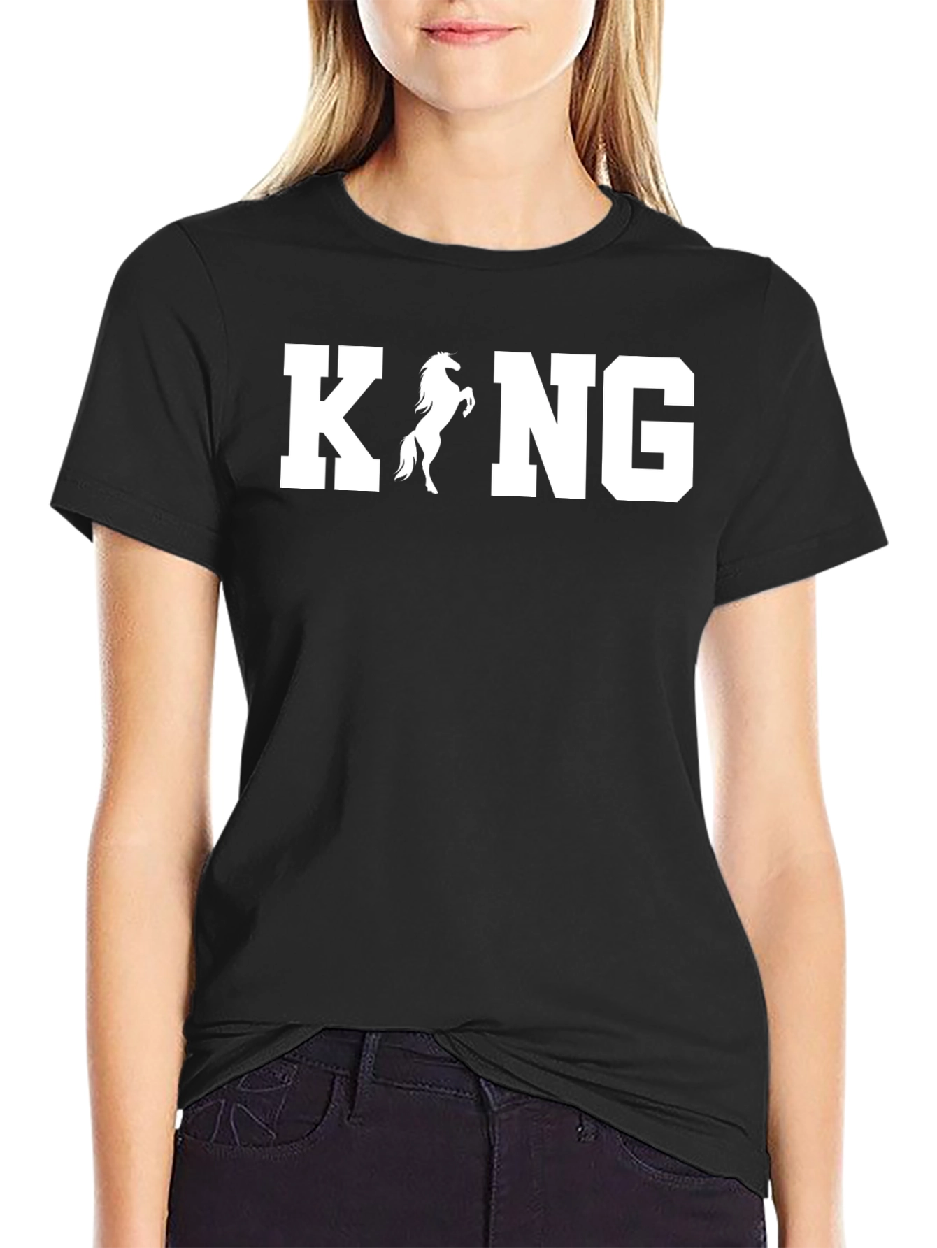 King Horse Graphic Tee - Black