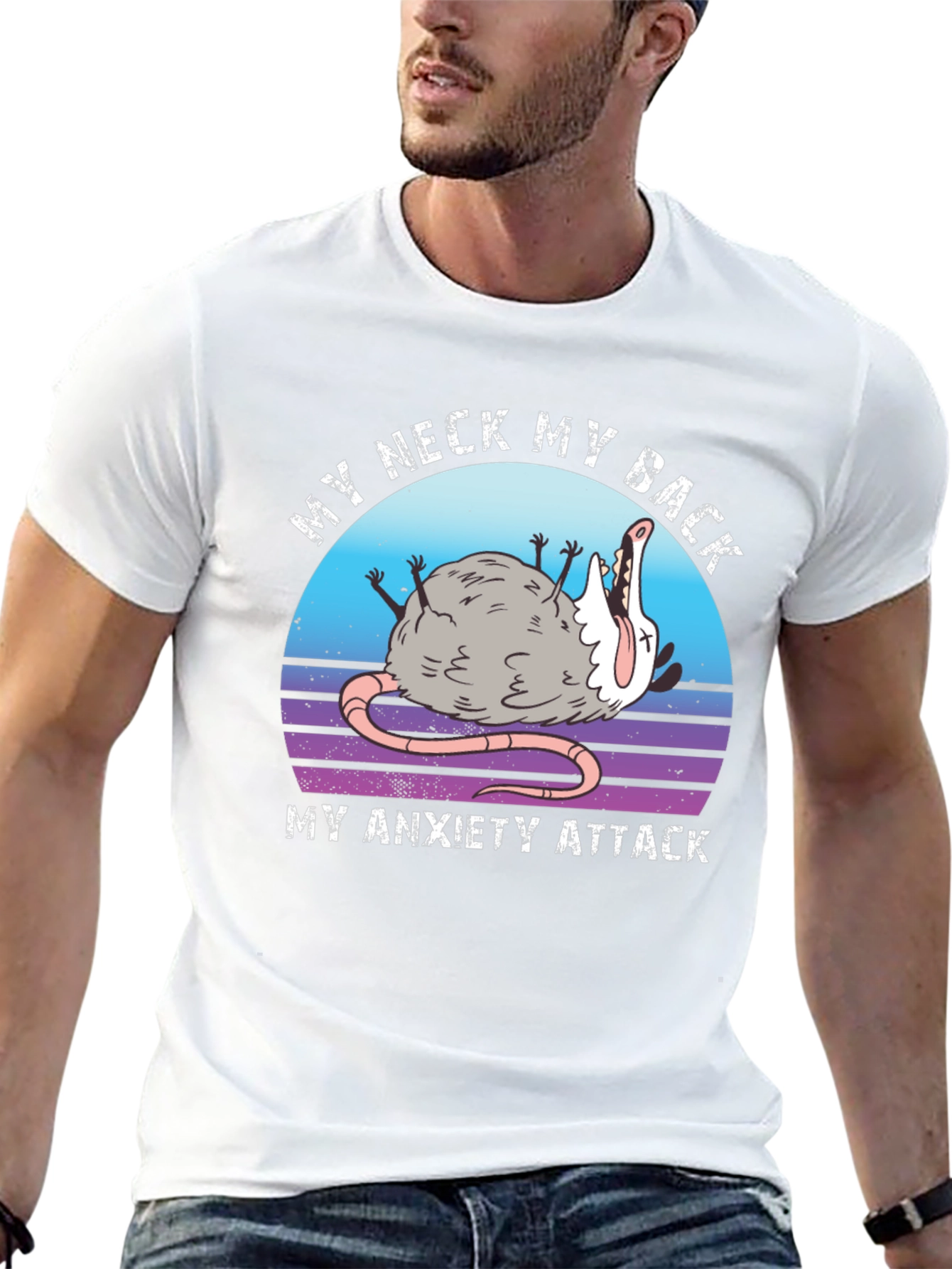 My Neck My Back Anxiety Attack Opossum T-Shirt