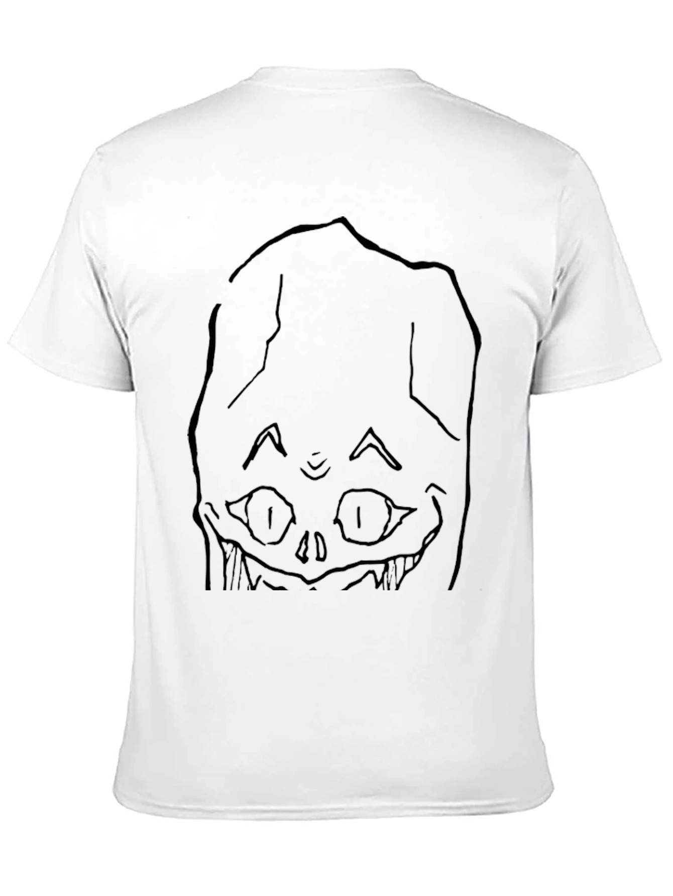Spooky Face Black Graphic T-Shirt
