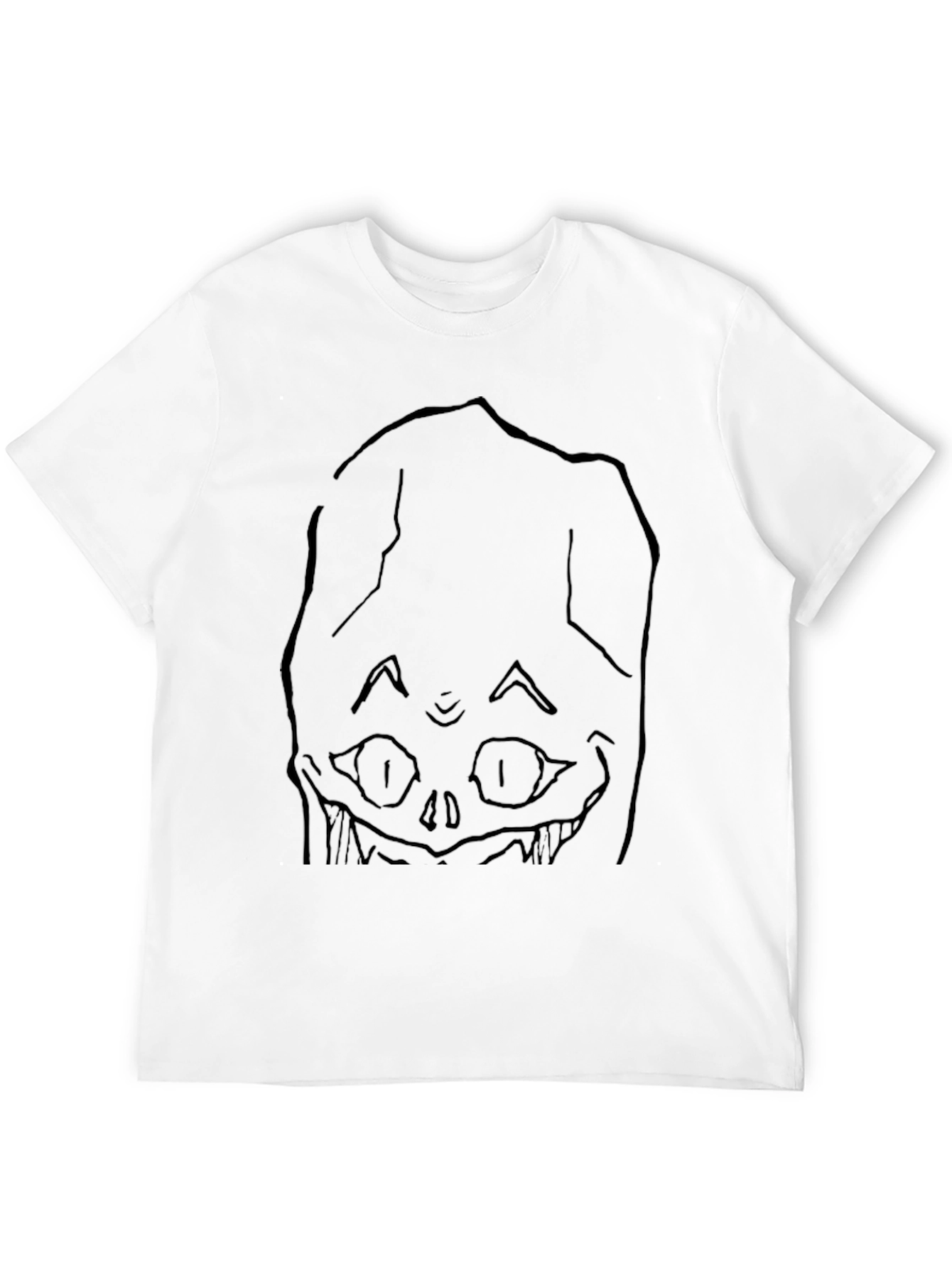 Spooky Face Black Graphic T-Shirt