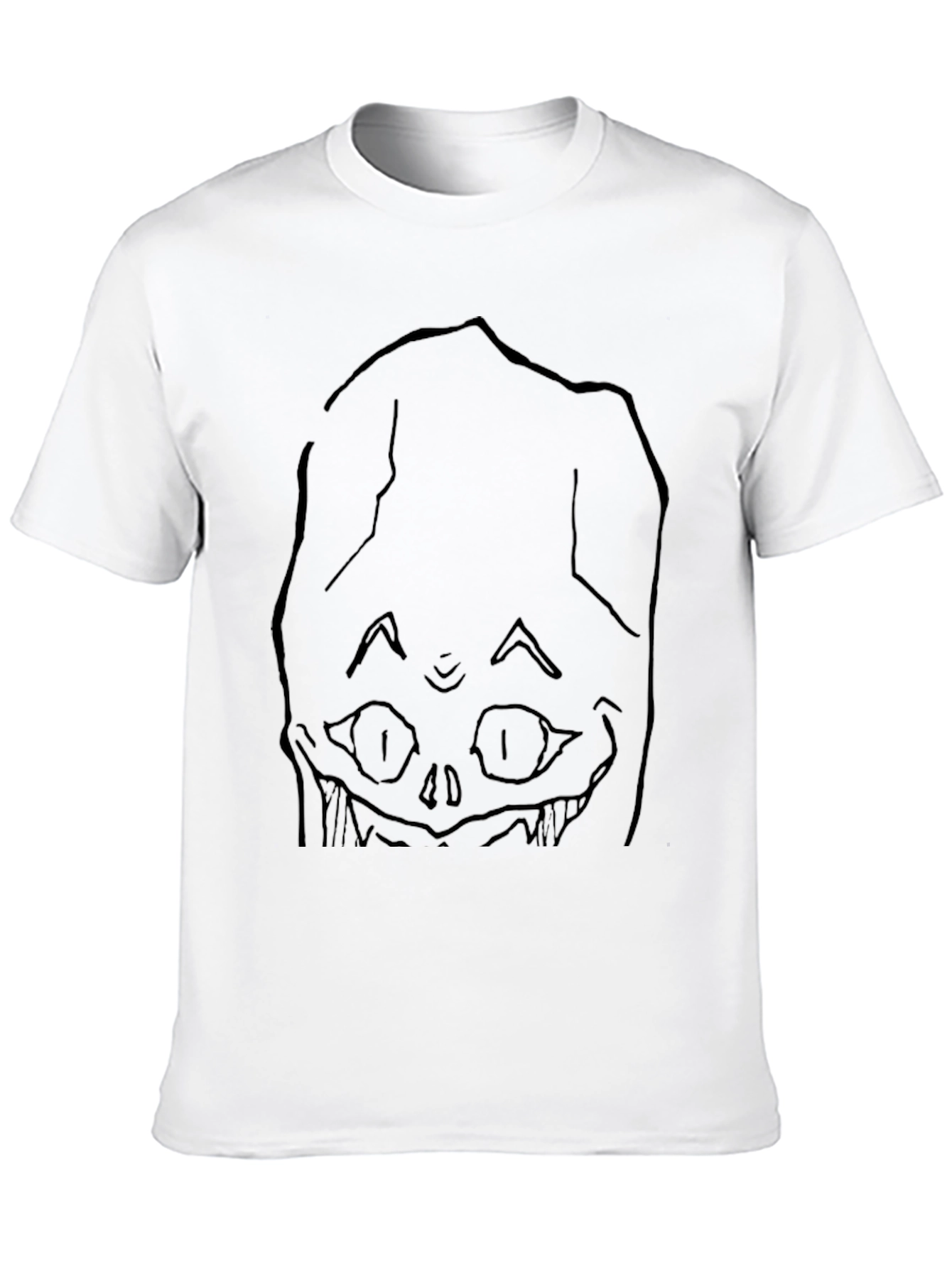Spooky Face Black Graphic T-Shirt