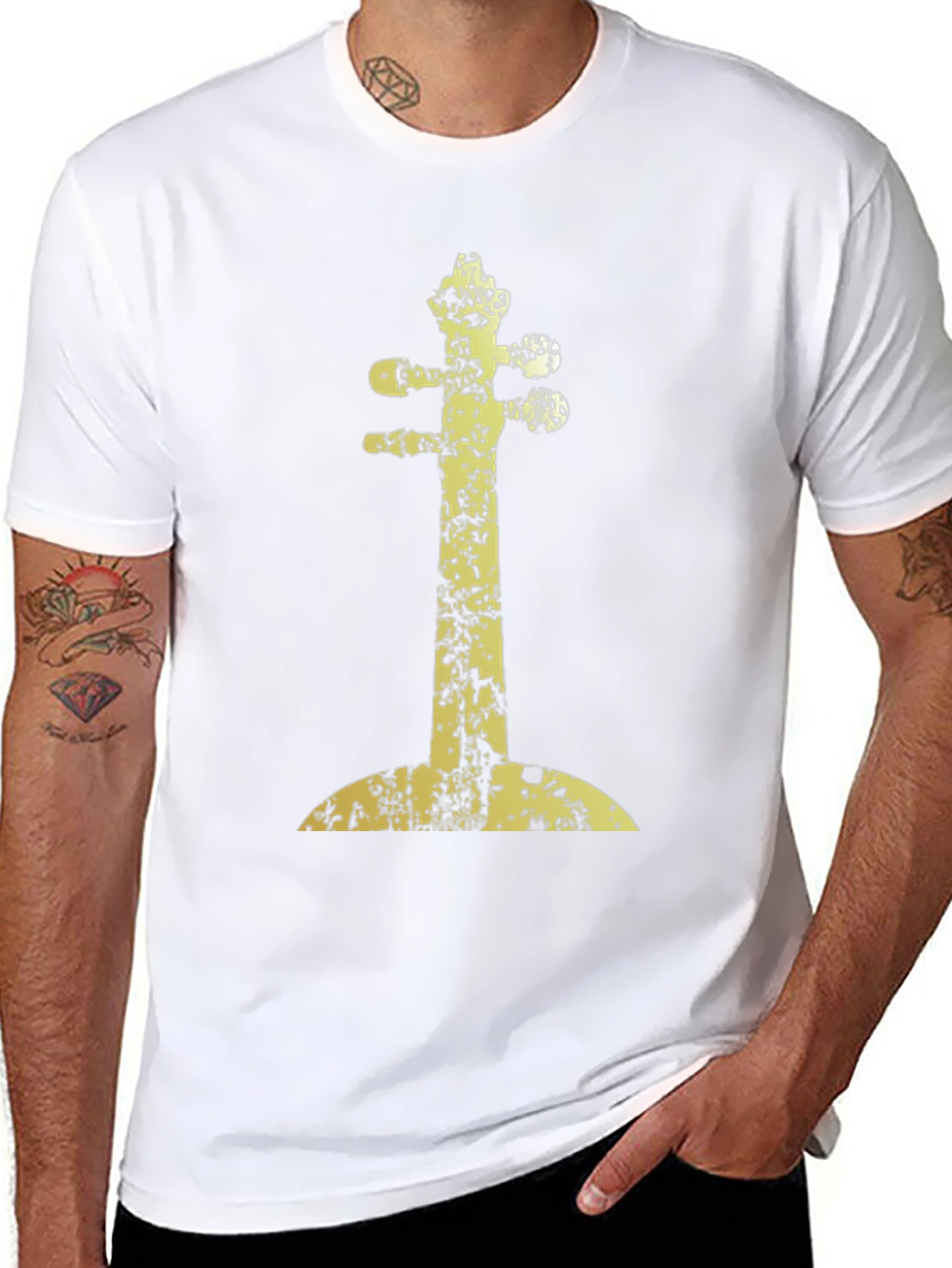 Abstract Instrument Graphic Tee - Black