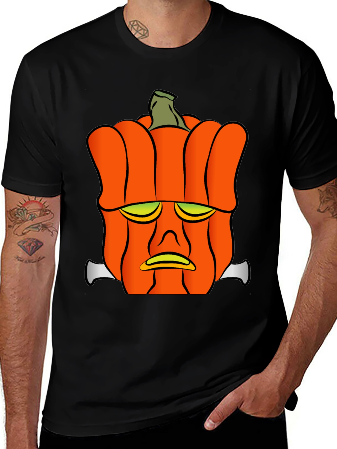 Frankenstein Pumpkin Head Graphic Tee