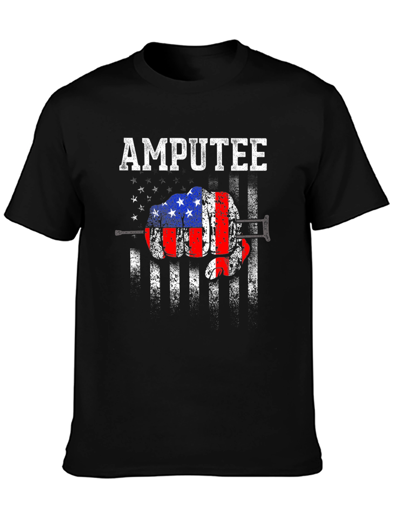 Amputee American Flag Graphic T-Shirt
