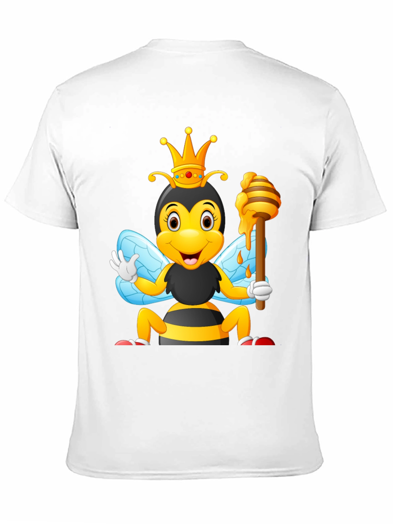 Queen Bee Cartoon T-Shirt - Black