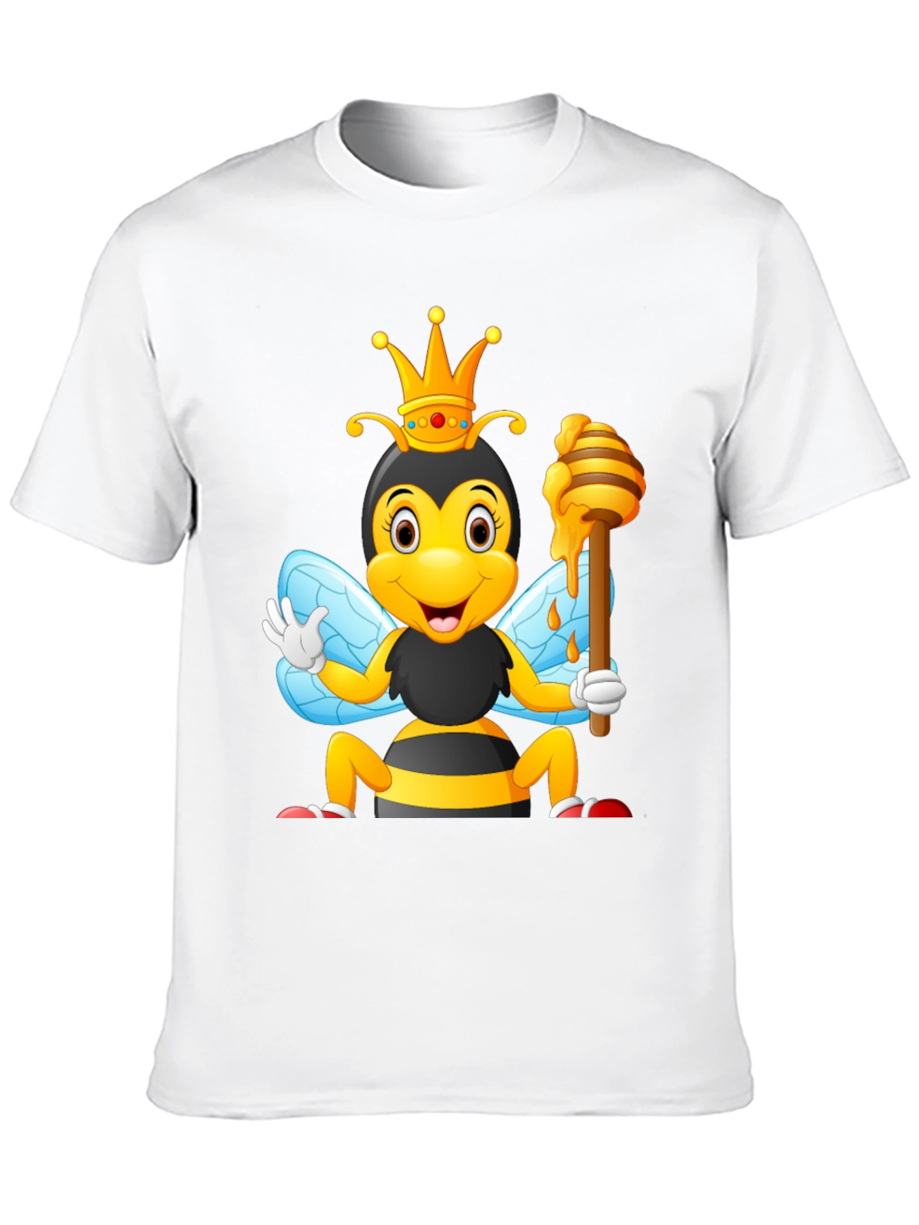Queen Bee Cartoon T-Shirt - Black