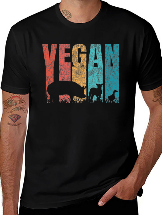Vintage Vegan T-Shirt - Animal Rights Tee