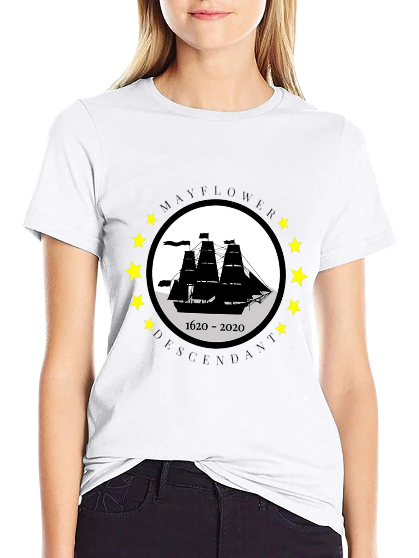 Mayflower Descendant Graphic T-Shirt