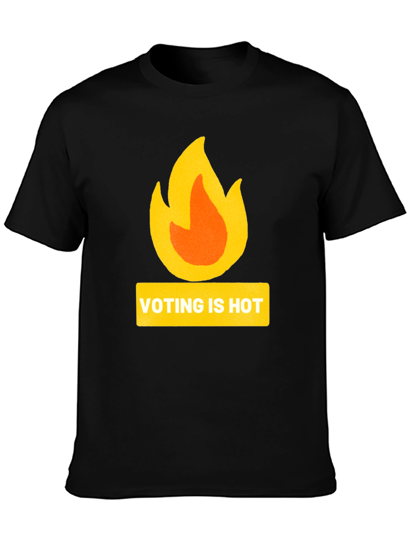 Voting is Hot T-Shirt: Black Graphic Tee