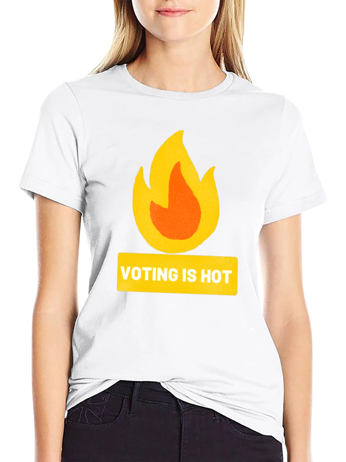 Voting is Hot T-Shirt: Black Graphic Tee
