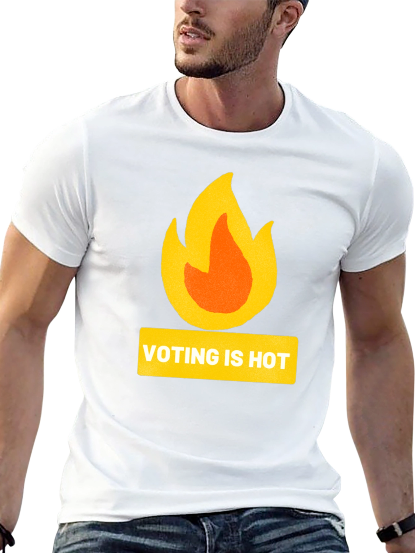 Voting is Hot T-Shirt: Black Graphic Tee