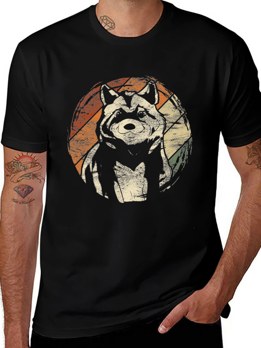 Vintage Raccoon Graphic Tee - Black