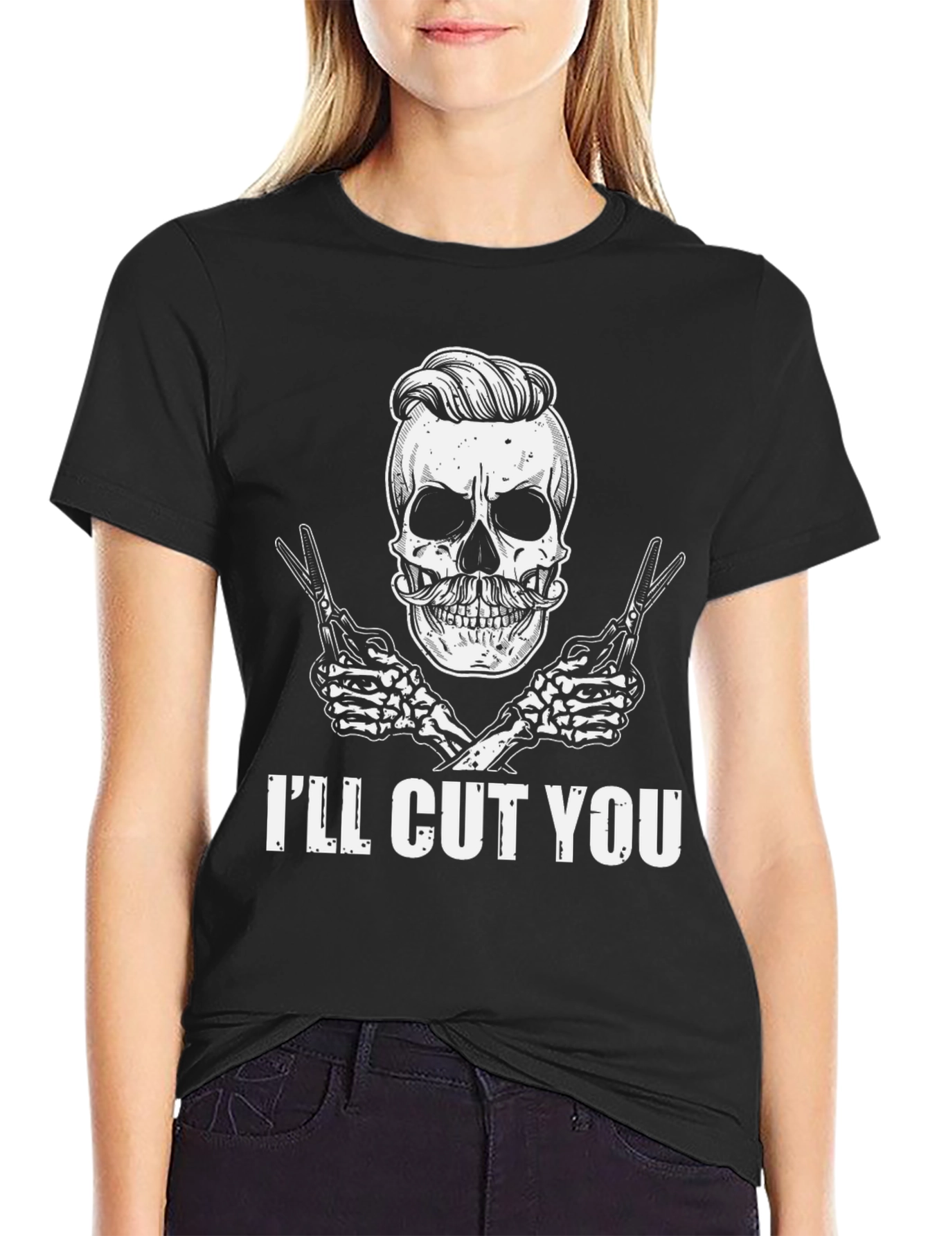 Ill Cut You T-Shirt: Skull Barber