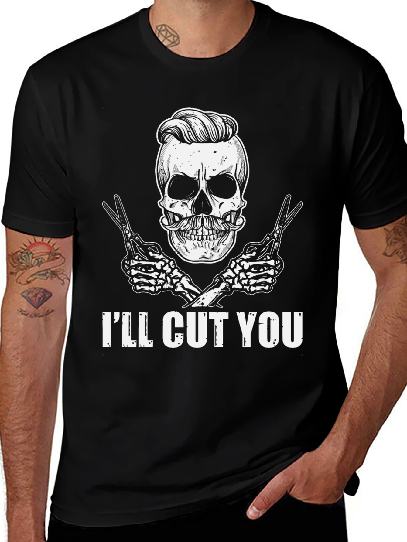 Ill Cut You T-Shirt: Skull Barber
