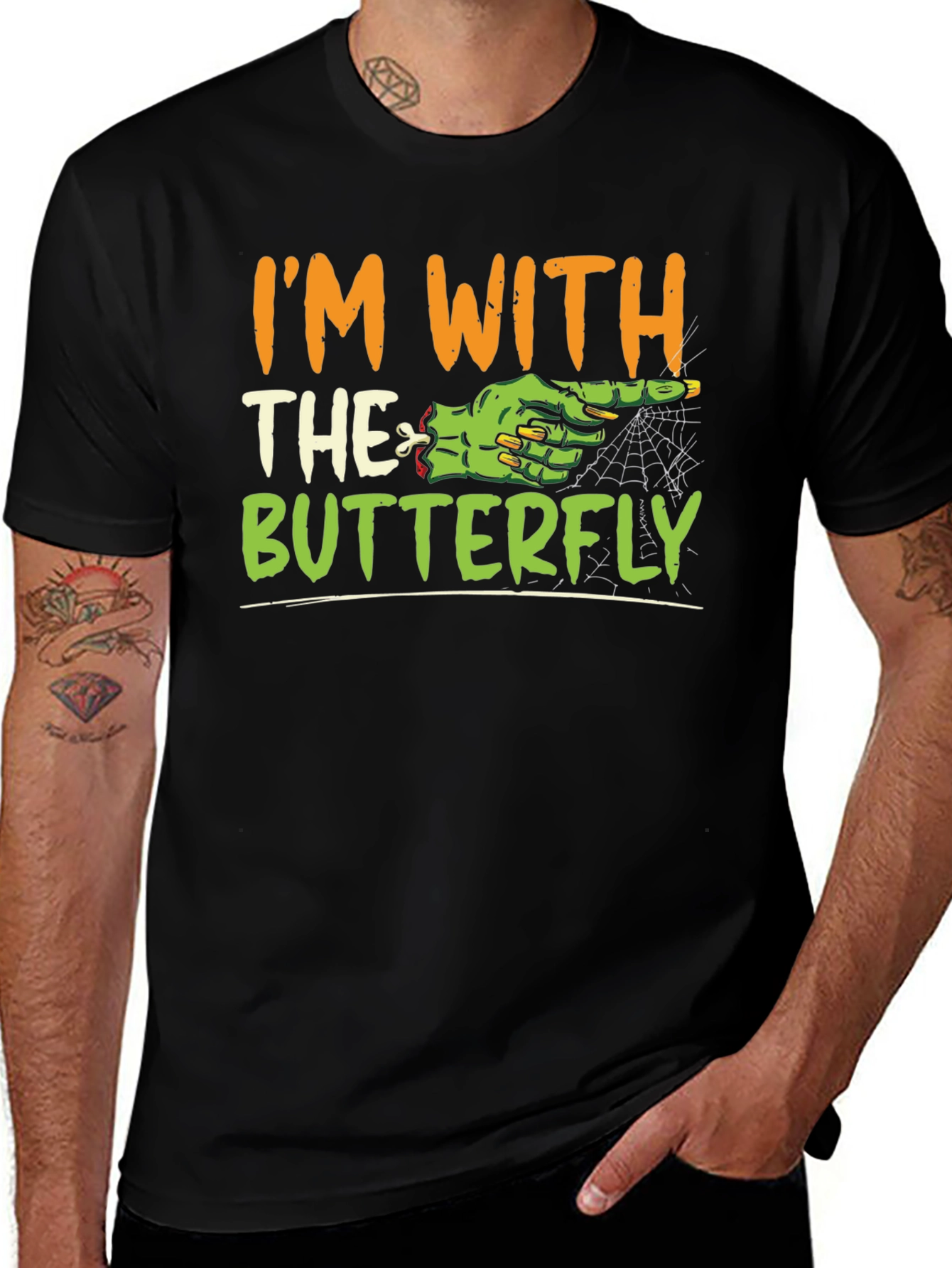 Im With the Butterfly Halloween T-Shirt