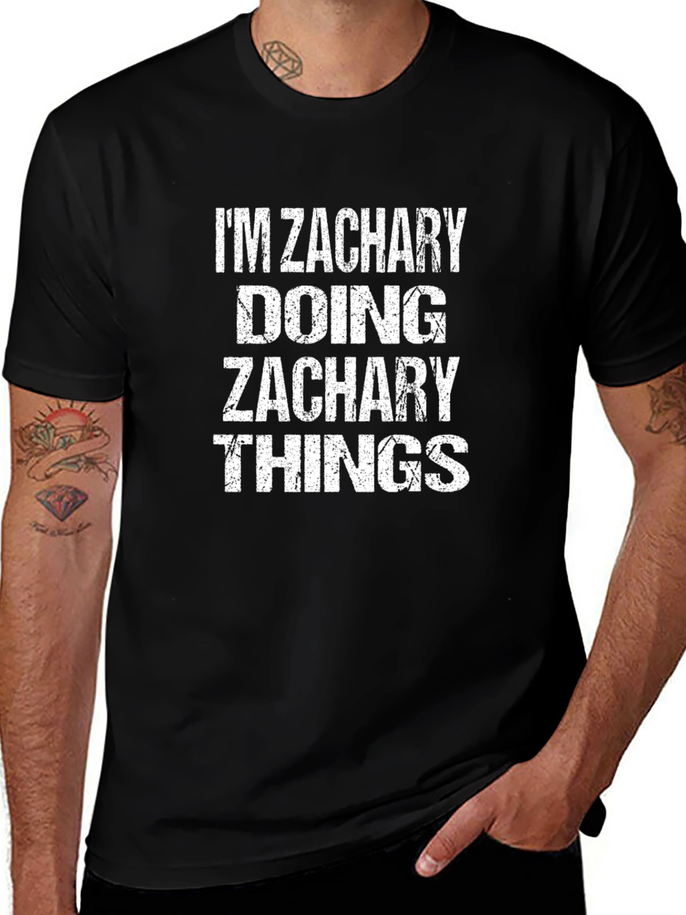 Im Zachary Doing Zachary Things Black T-Shirt