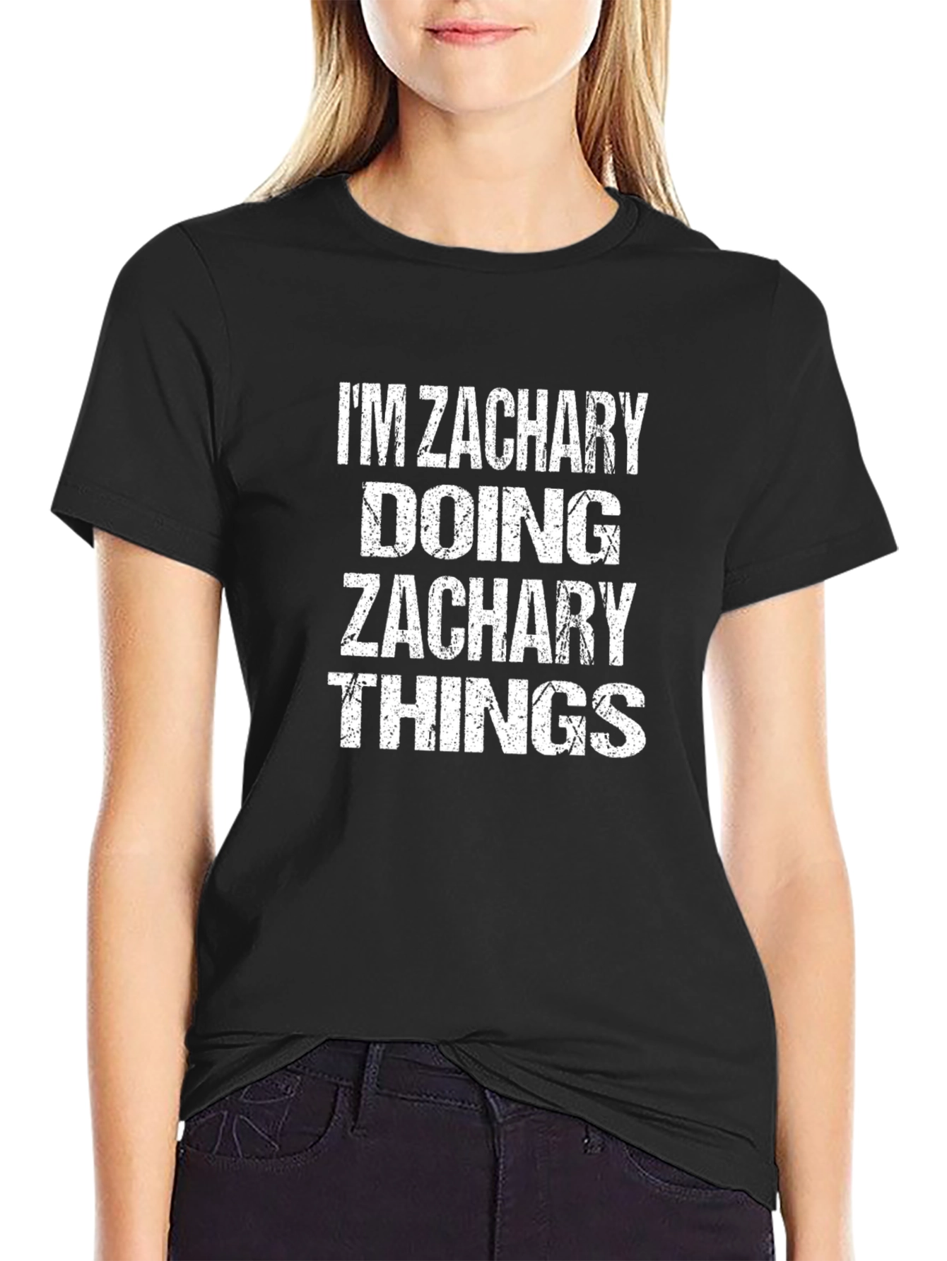 Im Zachary Doing Zachary Things Black T-Shirt