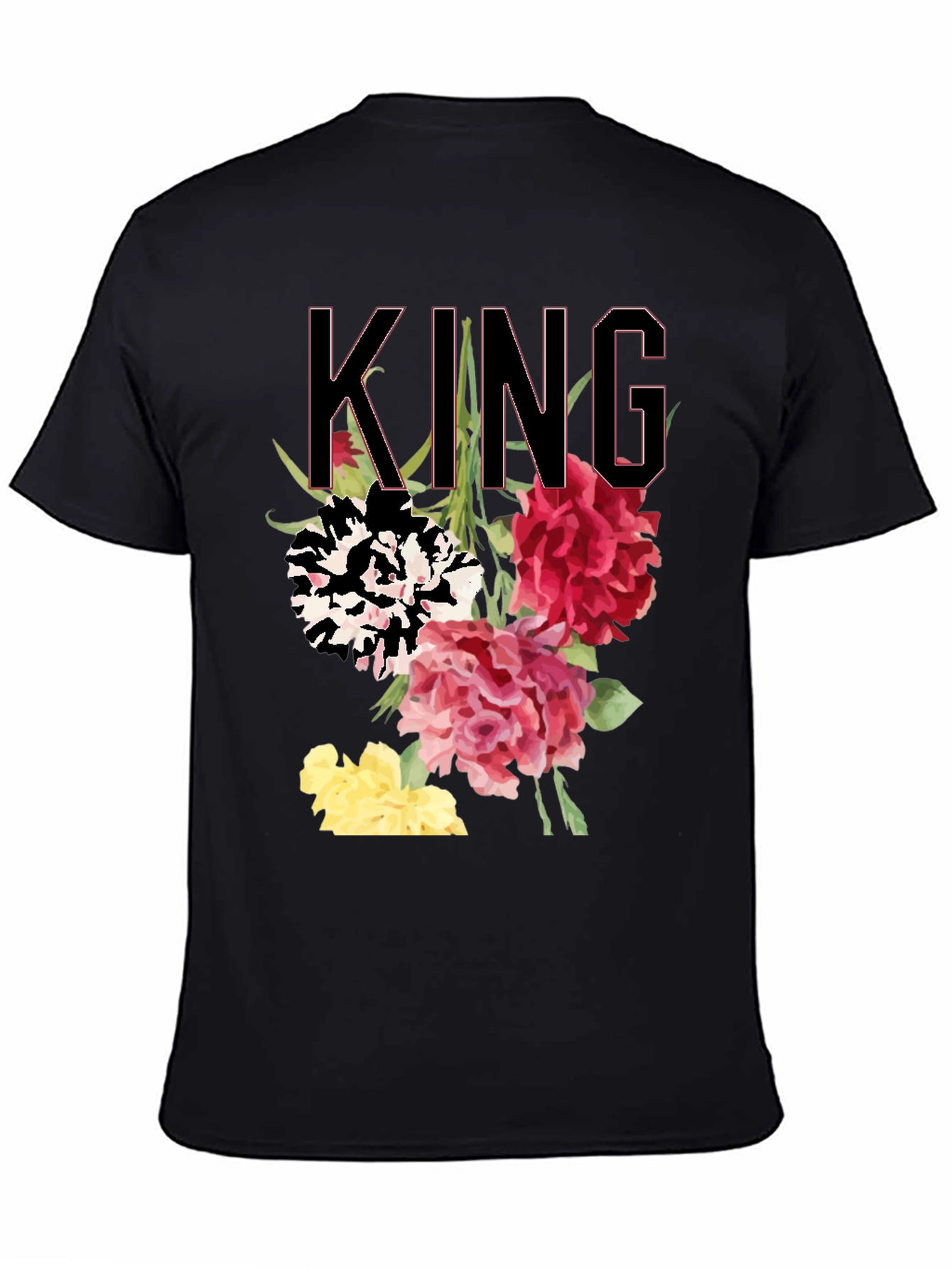 Floral King Graphic Tee - Stylish Mens T-Shirt