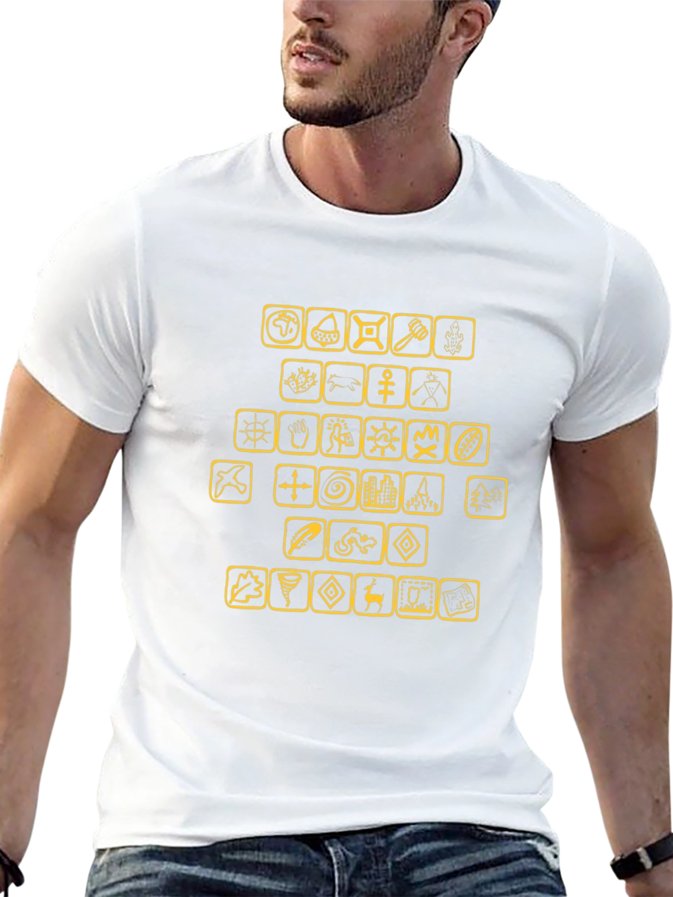 Graphic T-Shirt with Civilization Icons