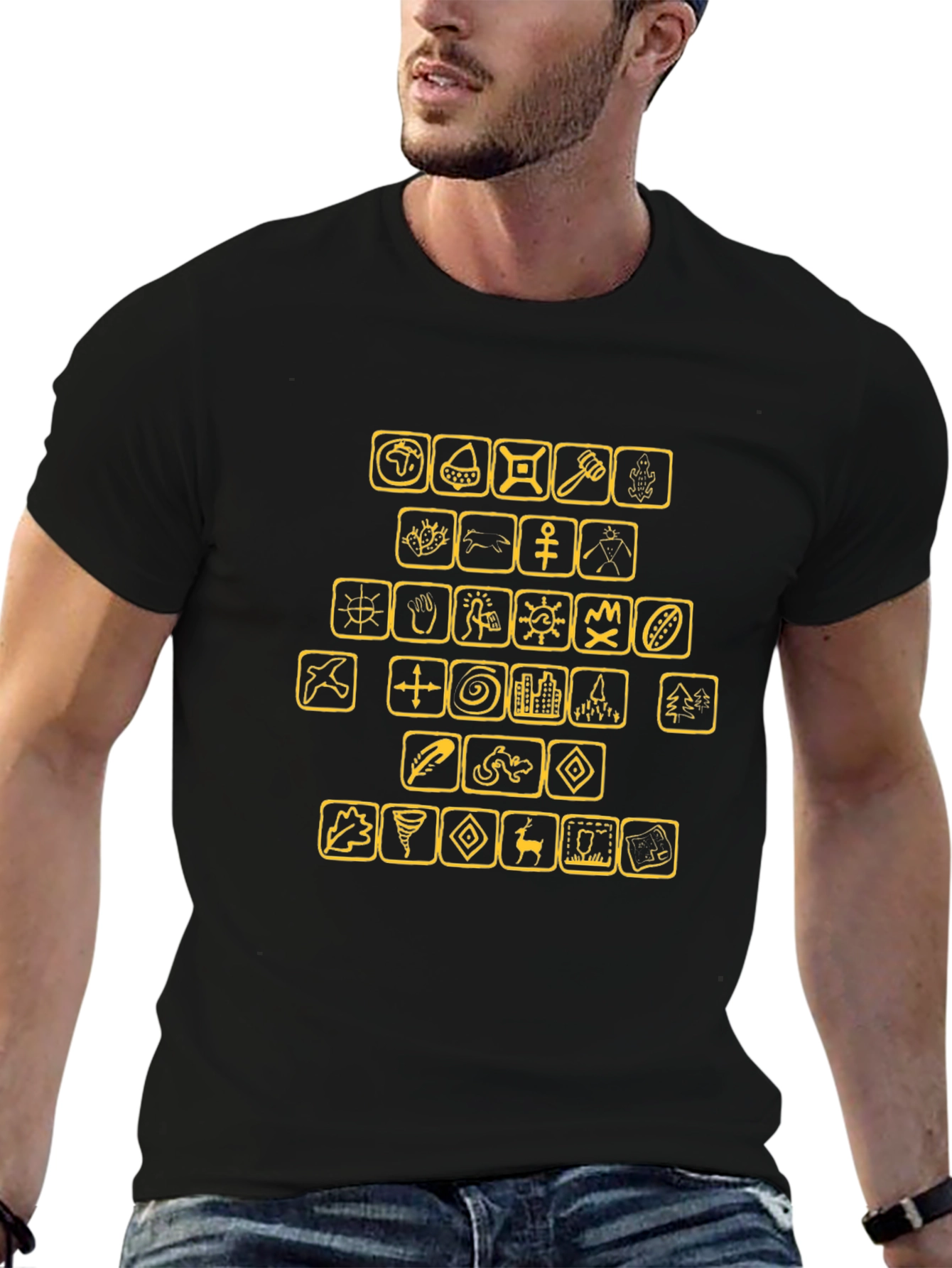 Graphic T-Shirt with Civilization Icons