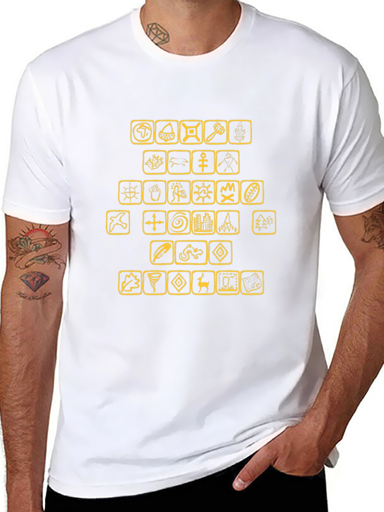 Graphic T-Shirt with Civilization Icons