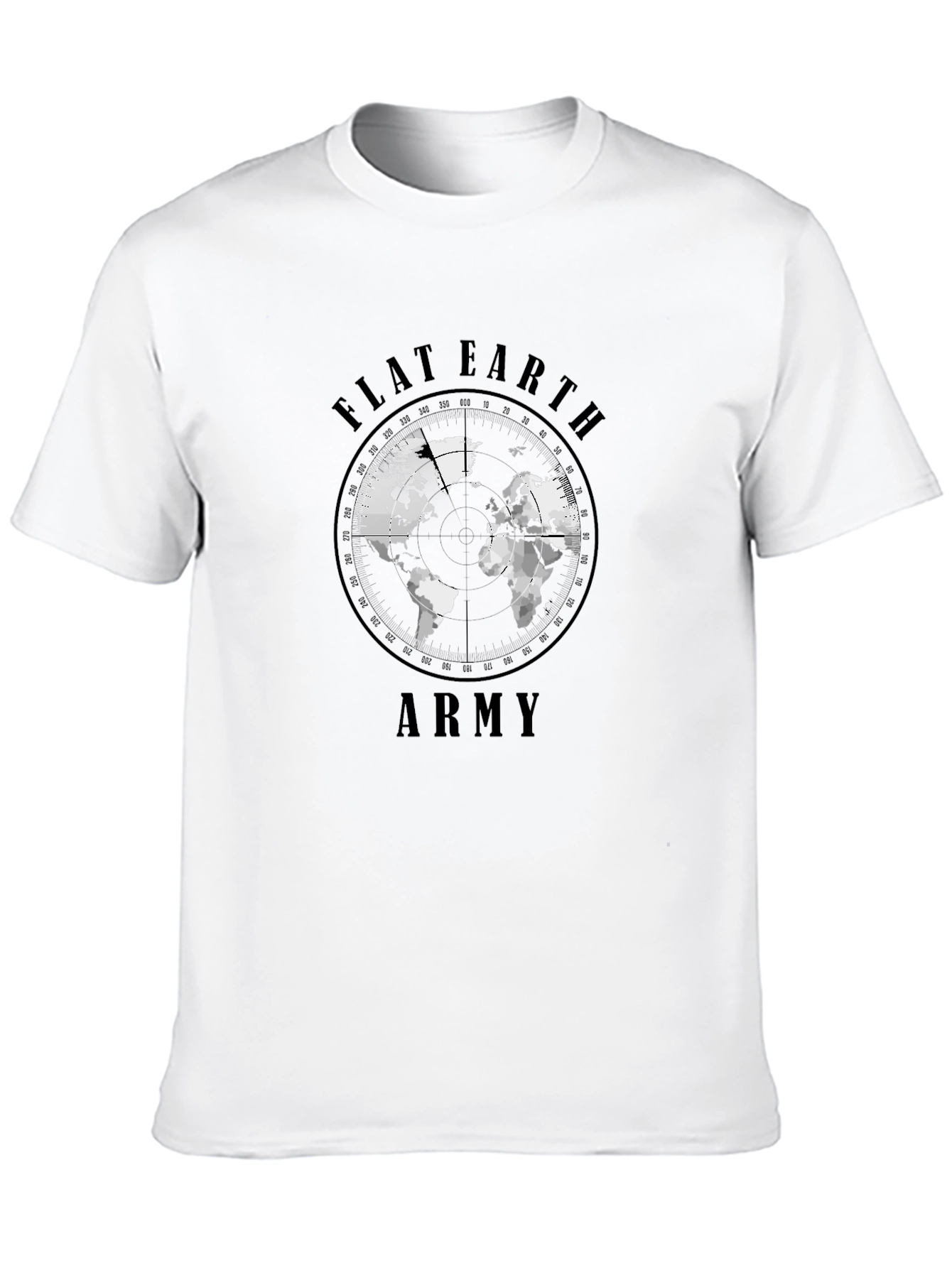 Flat Earth Army Black T-Shirt
