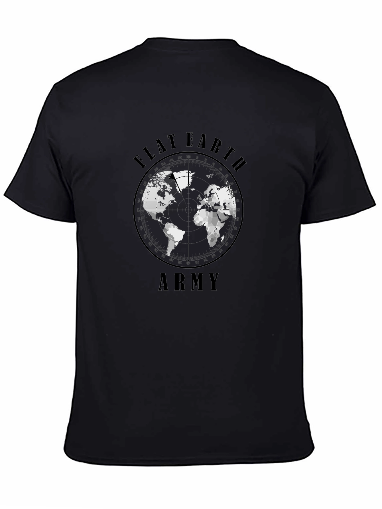 Flat Earth Army Black T-Shirt