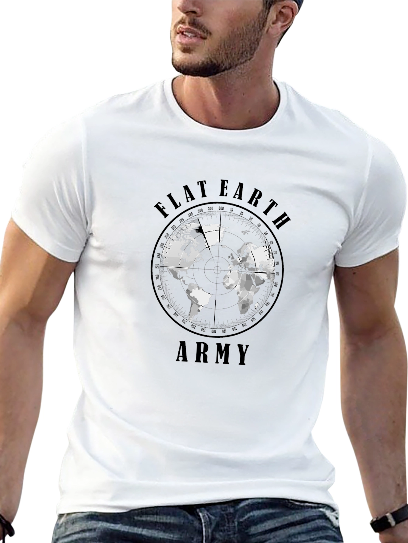 Flat Earth Army Black T-Shirt