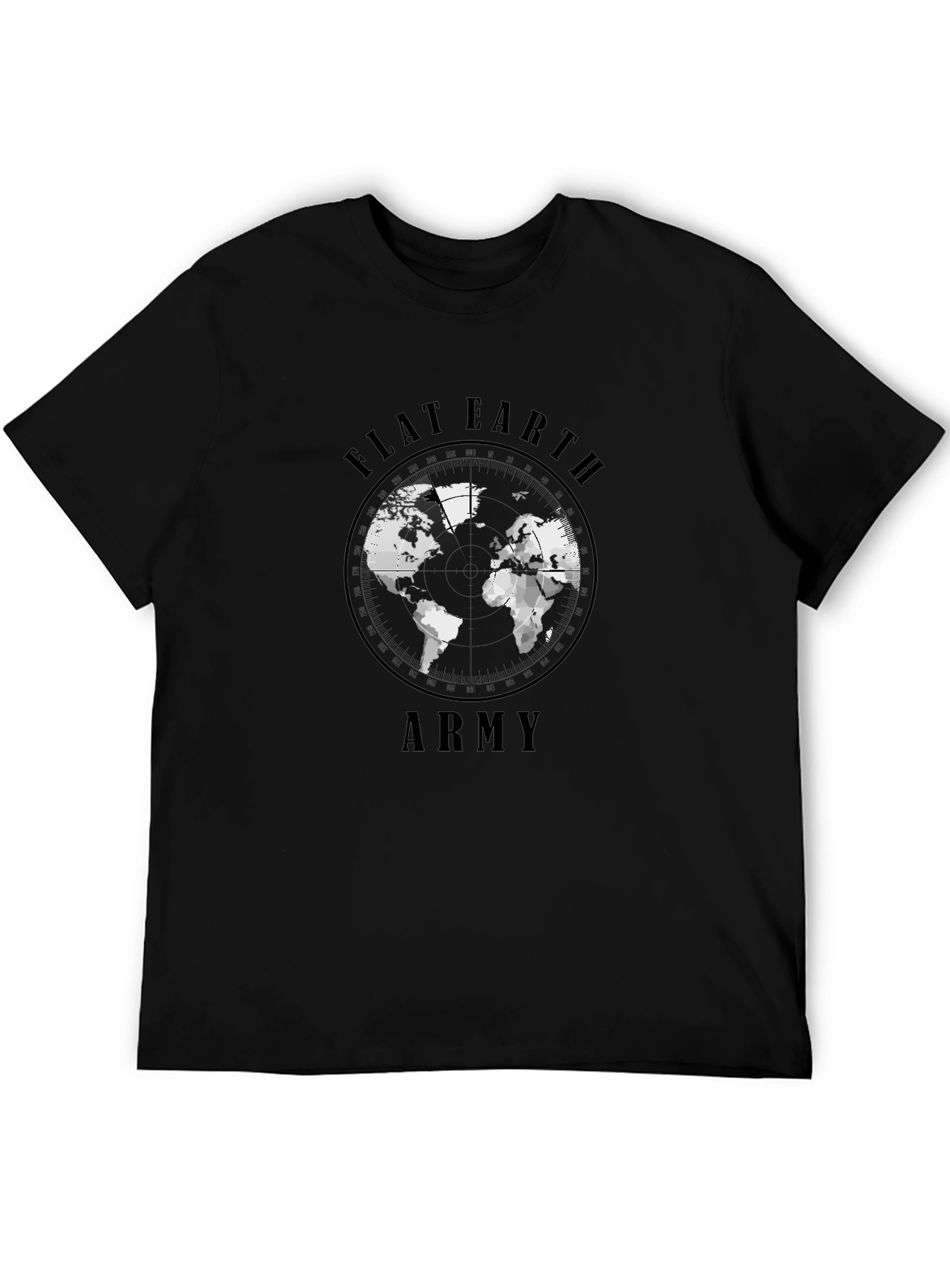 Flat Earth Army Black T-Shirt