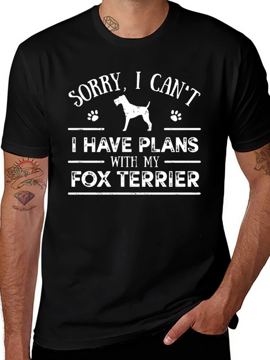 Fox Terrier Plans T-Shirt - Dog Lover Tee