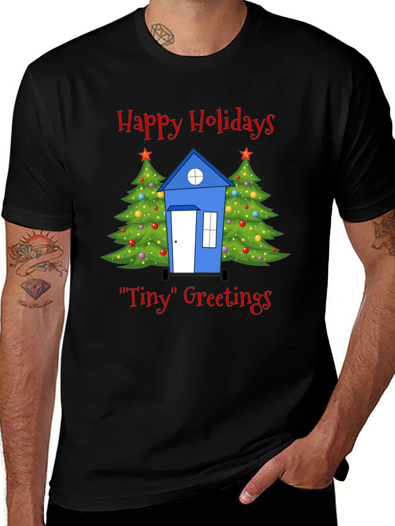 Happy Holidays Tiny House T-Shirt