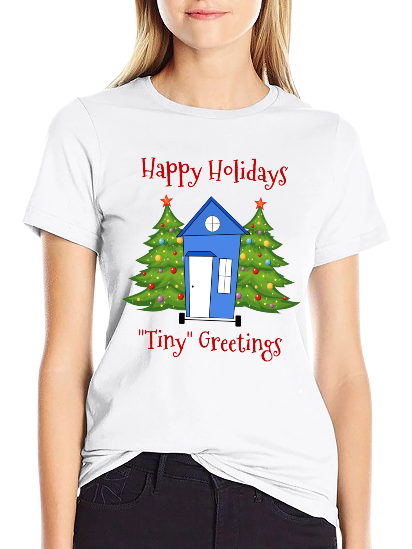 Happy Holidays Tiny House T-Shirt