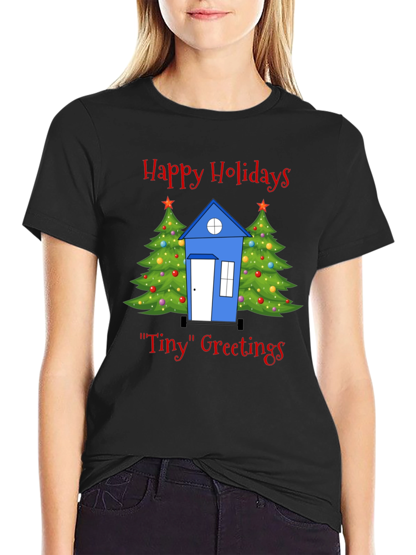 Happy Holidays Tiny House T-Shirt