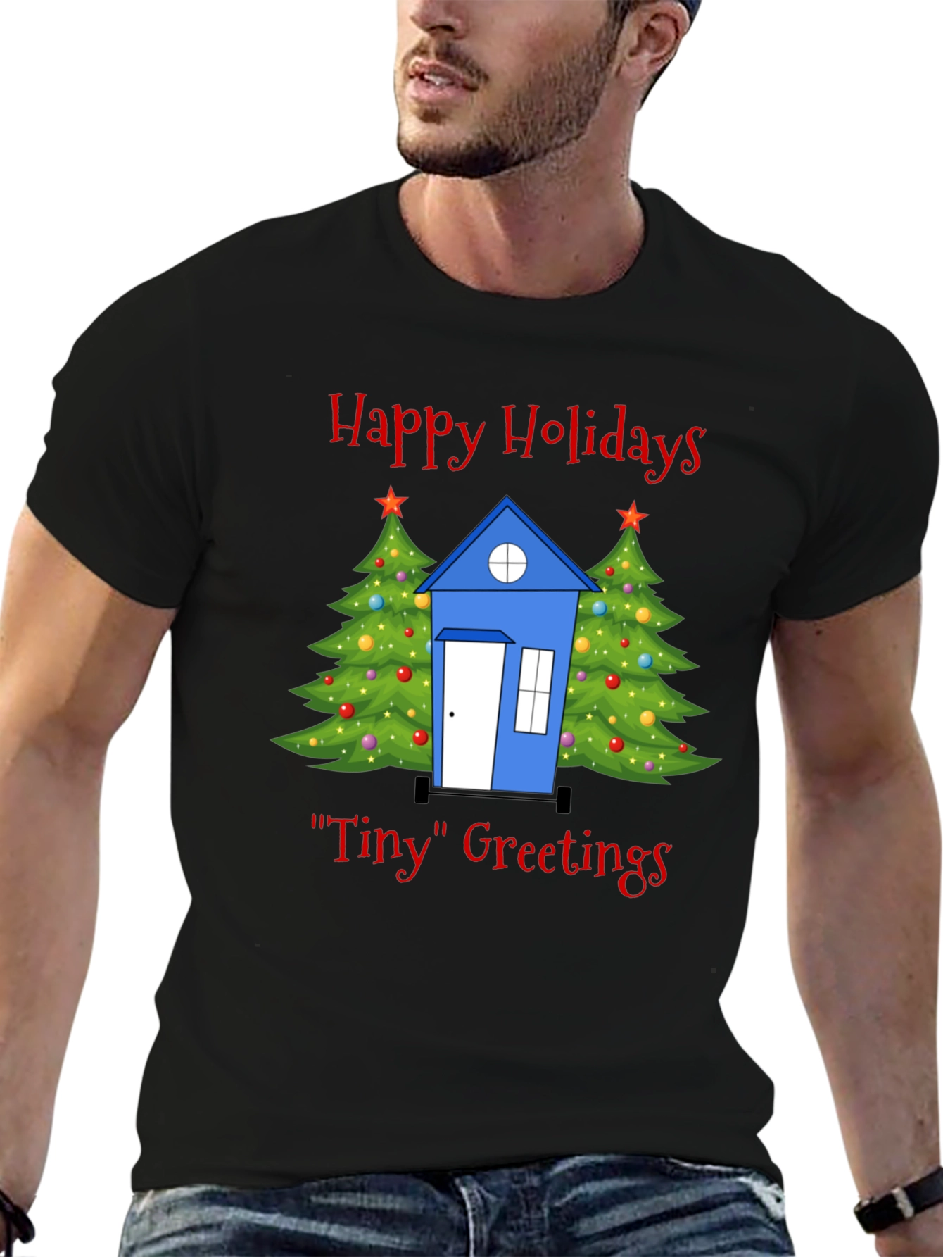 Happy Holidays Tiny House T-Shirt