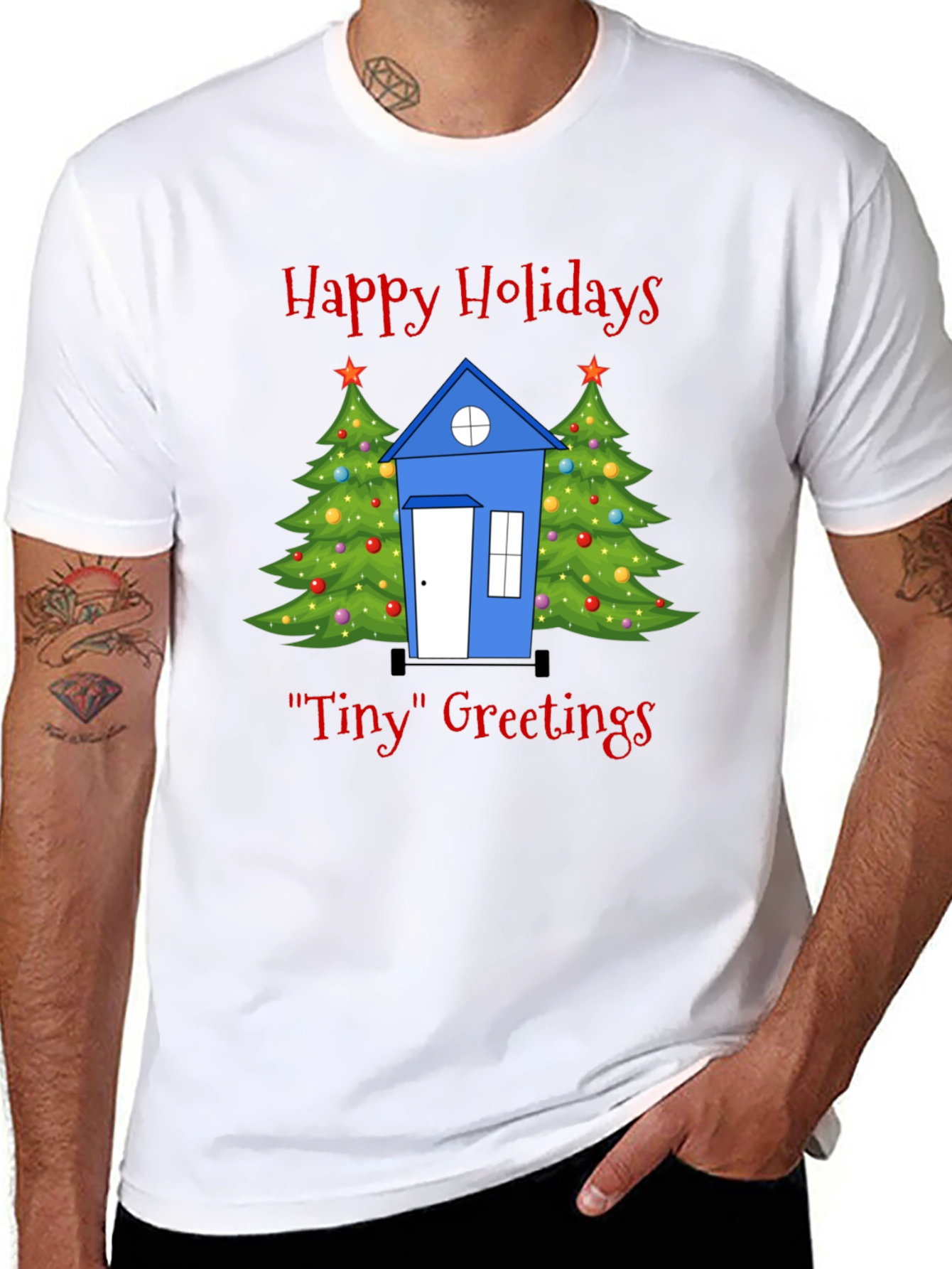 Happy Holidays Tiny House T-Shirt