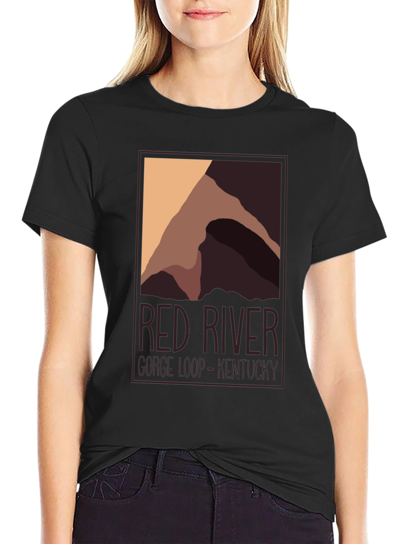 Red River Gorge Kentucky Graphic Tee - Black