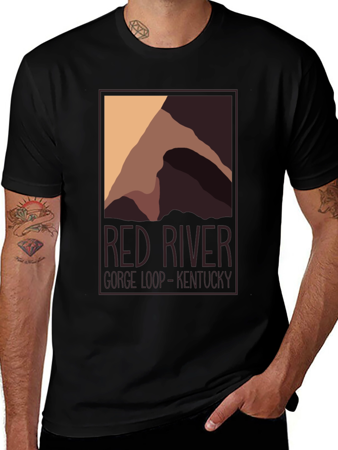 Red River Gorge Kentucky Graphic Tee - Black